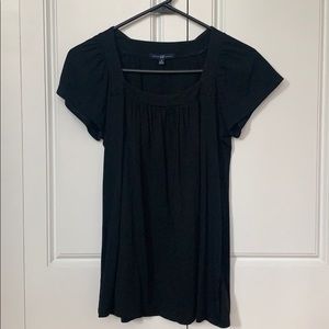 Gap black cotton flowy top